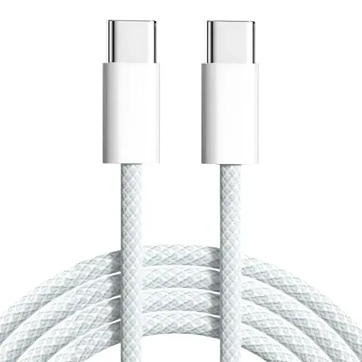 Usb Type C To Type C Nylon Braided Cable With (Apple Mfi Certified), Fast Pd Charging For iphone 16 Pro Max/16 Pro/16 Plus/16/15 Pro Max/15 Pro/15 Plus/15,Other Type-C Devices High-Speed